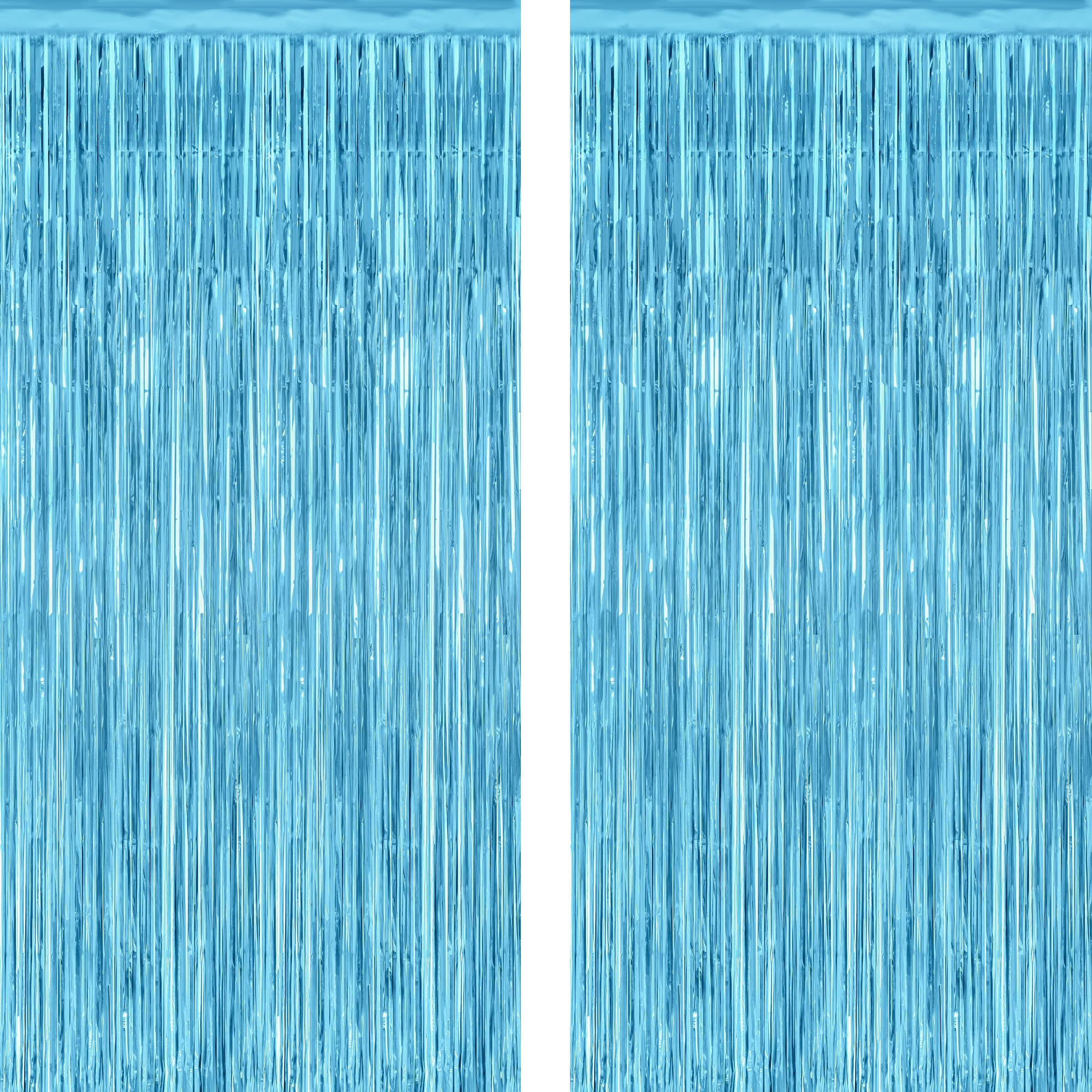 2 Pack Halloween Backdrop, 3.28 FT x 7.05 FT Foil Fringe Curtains, Orange Purple Black Party Streamer Tinsel Backdrop Curtains, Halloween Decorations Door Decor Photo Props Party Supplies